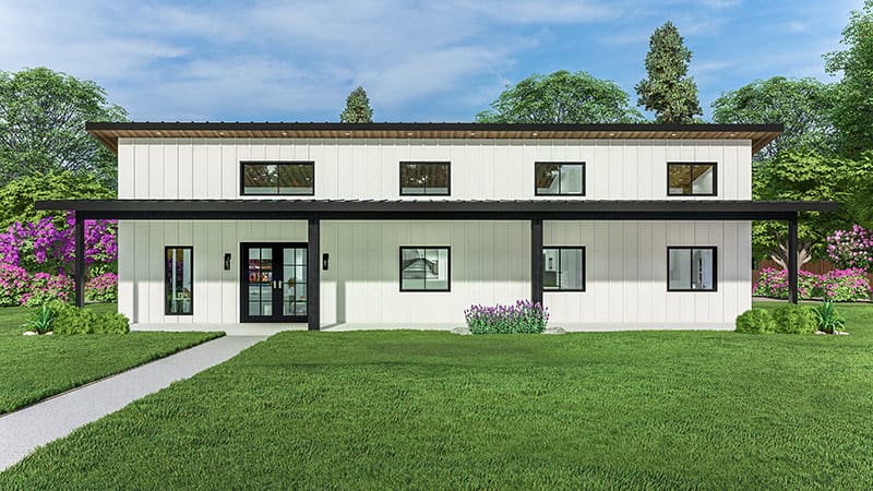 Contemporary shouse with verandah and rural views