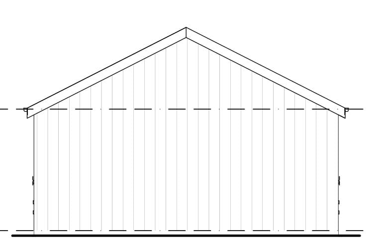 Right elevation, scale 1:100
